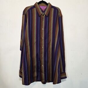 Robert Graham Buttondown Shirt Size 2XLT - NOTE Measurements